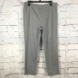SARA CAMPBELL Sheri Pant Gray Mid Rise Slim Leg Pull On Flat Front Cropped Sz L